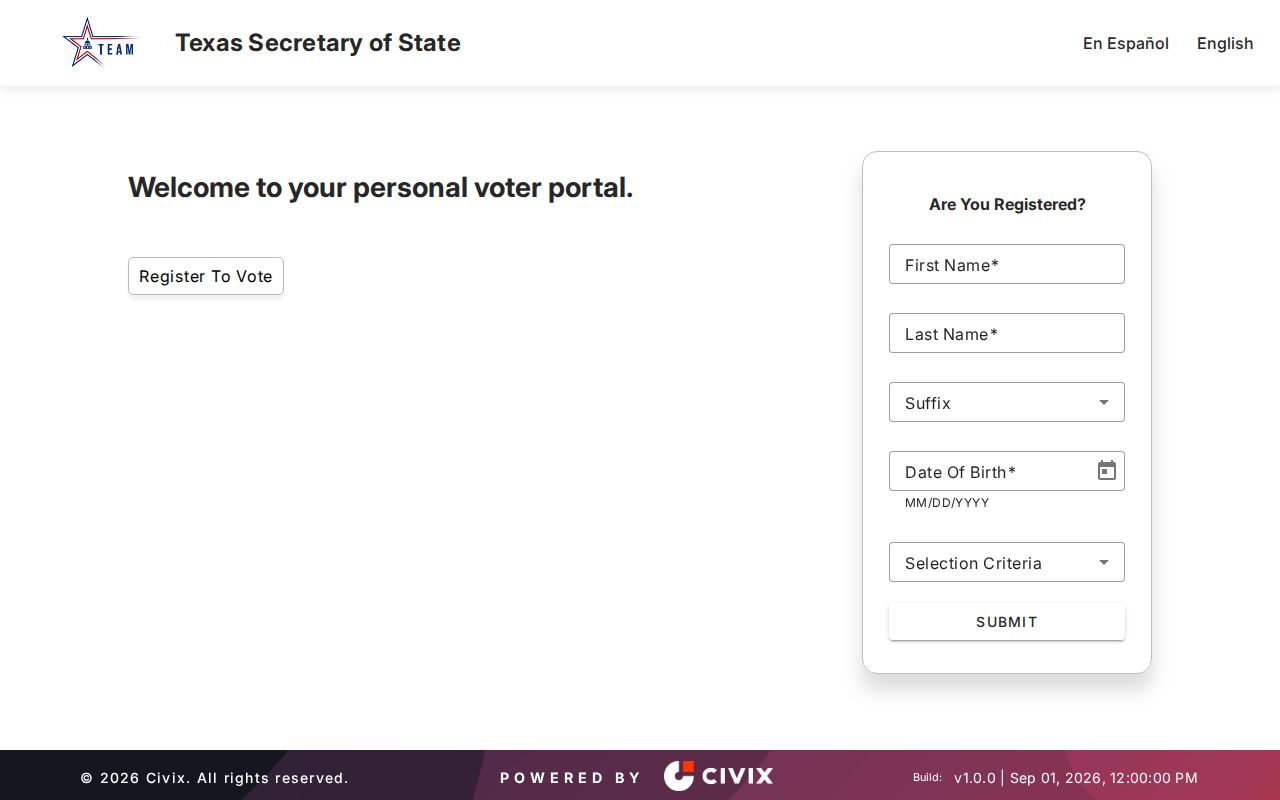 Tyler resident lookup Texas voter-registration search